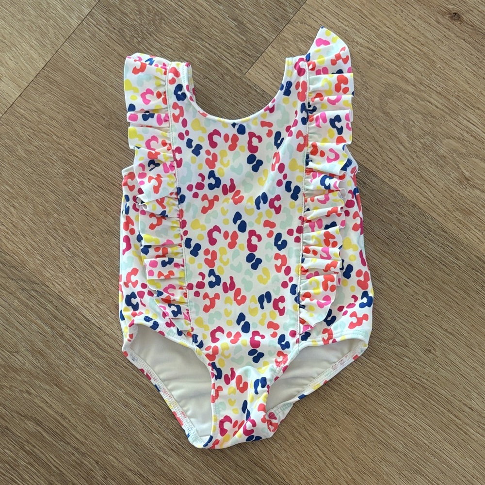 Harper Canyon Multicolor Leopard Swimsuit, size 3M